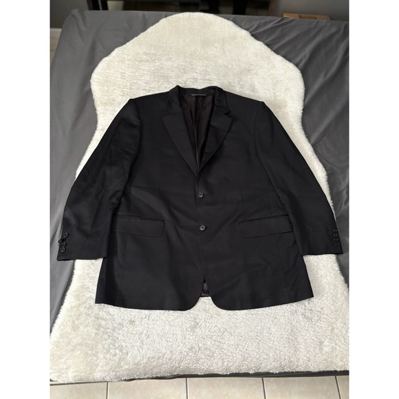 Loro Piana Italy Saks Fifth Ave Wool Blazer Sport Coat Mens 44R‎ Black